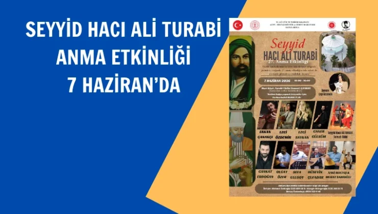 Seyyid Hacı Ali Turabi Hazretleri 27. Kez Anılacak
