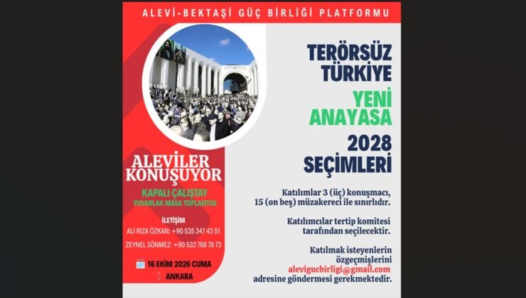 Aleviler Terörsüz Türkiye, Yeni Anayasa ve 2028 Seçimlerini Konuşacak.